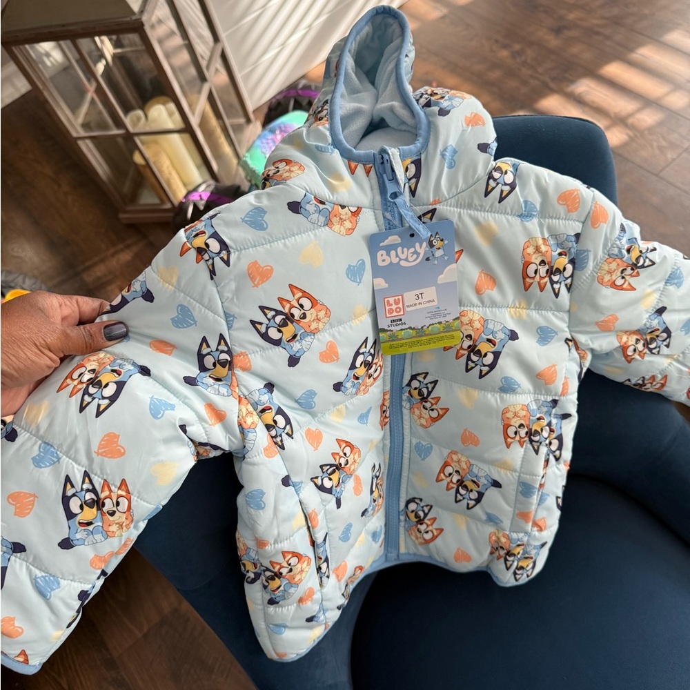Kids Puffer Jacket - Light Blue